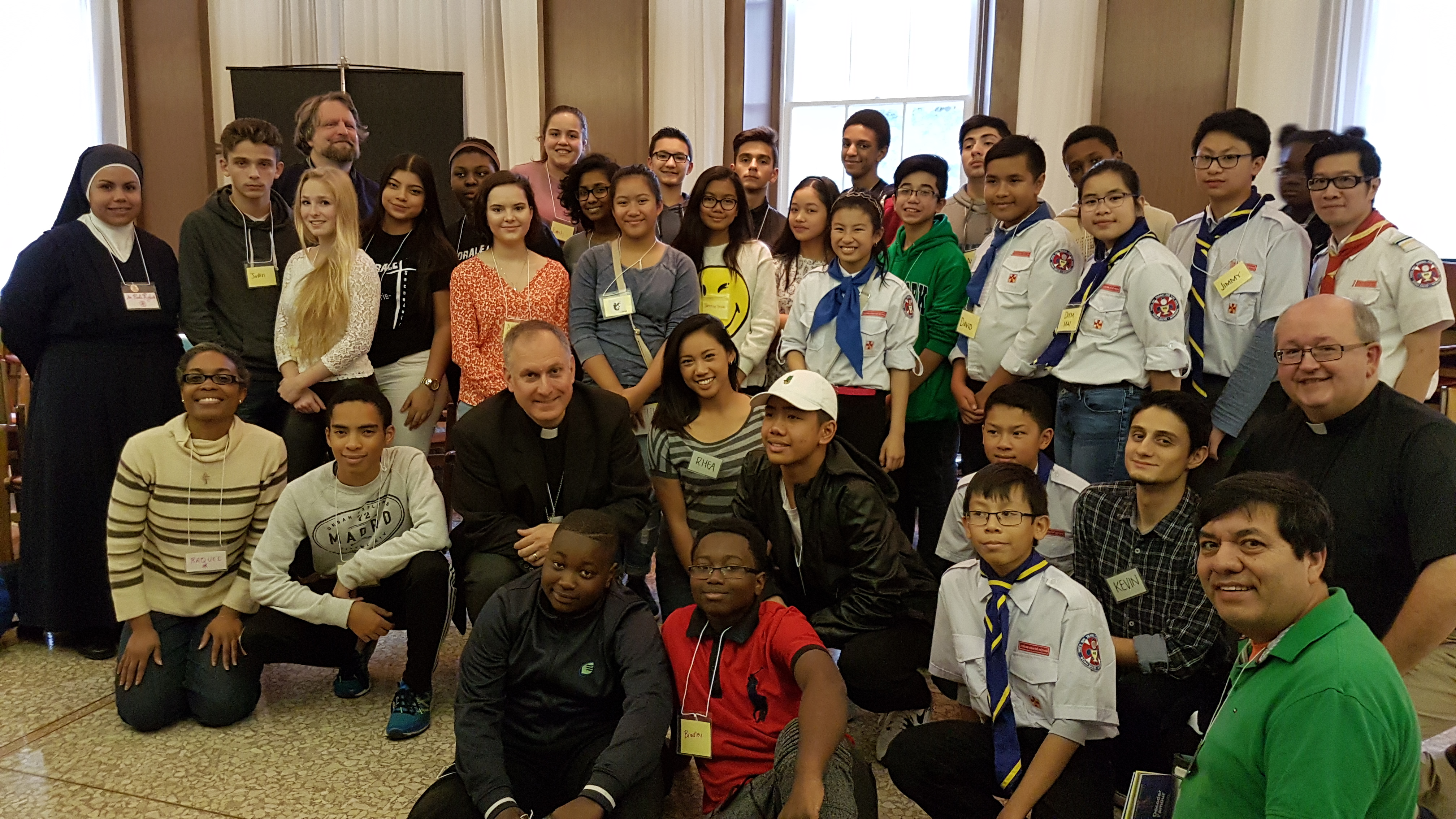 Young people gathered for the Youth Forum held at the Grand Séminaire de Montréal