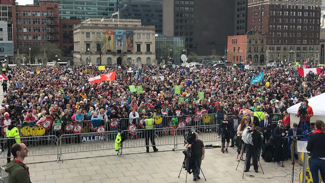 Thoushand of people gathered for the National March for Life held in Ottawa May 10, 2018.