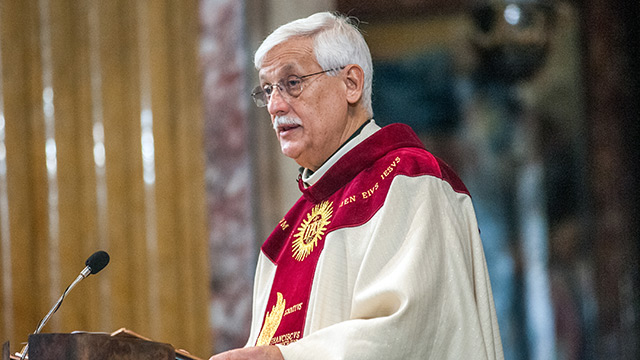 during a Eucharist Celebration