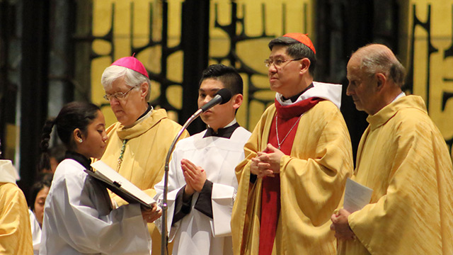 Une foule pour accueillir le Cardinal Tagle à Montréal