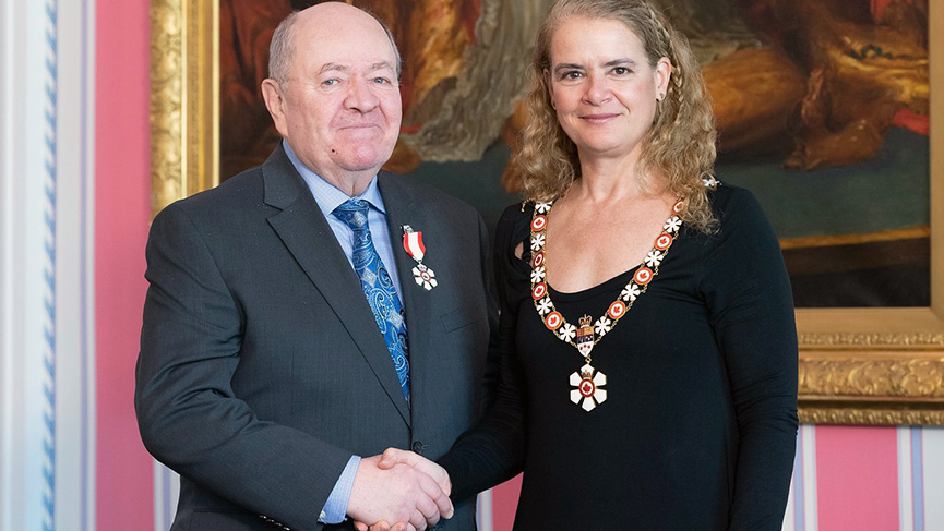 Fr. John Emmett Walsh, C.M. with Governor General Julie Payette