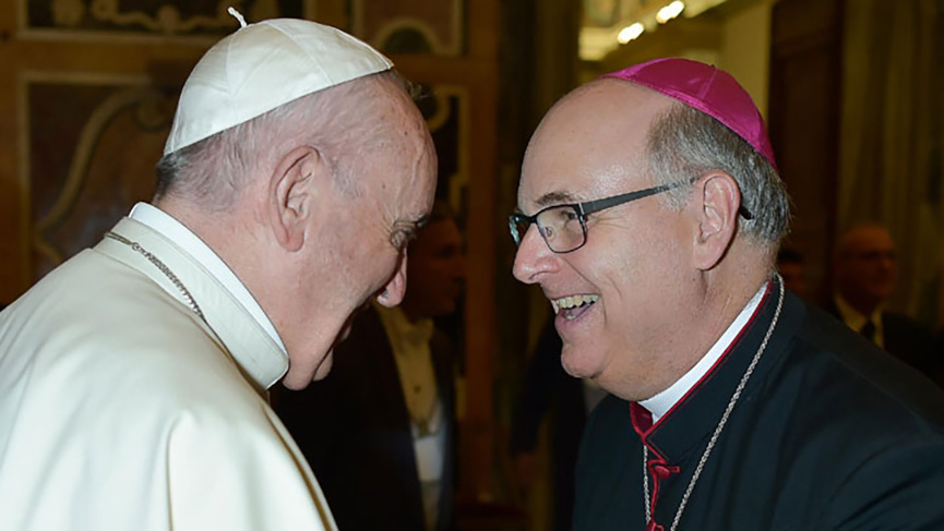 Le pape François et Mgr Louis Corriveau