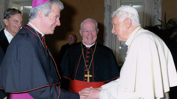 Benoît XVI et Mgr Christian Lépine Archevêque du diocèse de Montréal