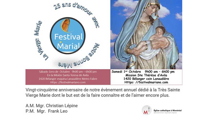 25e anniversaire du Festival Marial