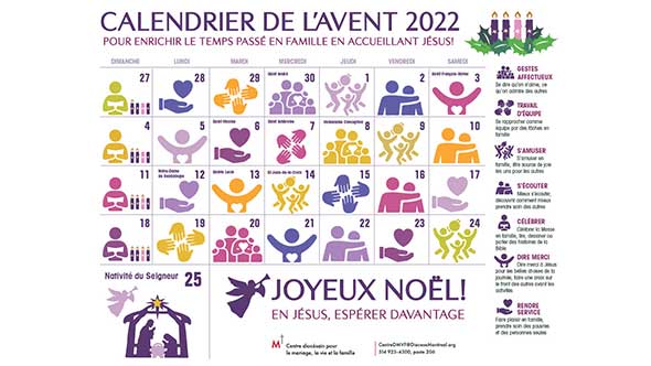 calendrier de l'avent 2022
