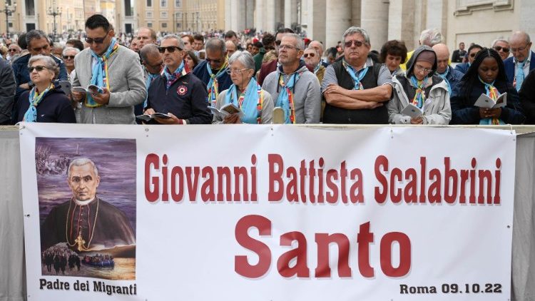 faithful gathered in St. Peter's square 