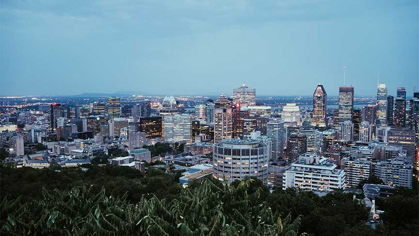 Montréal-paysage-au-crépuscule