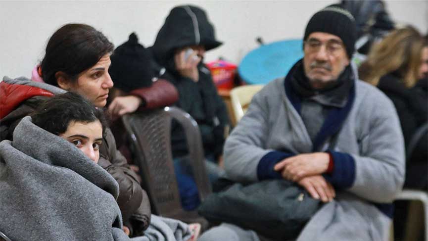 CNEW-Syria-earthquake-gathering in a convent in Aleppo