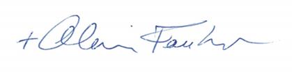 Mgr Alain Faubert signature
