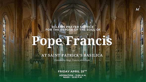 La basilique Saint-Patrick rendra hommage au pape