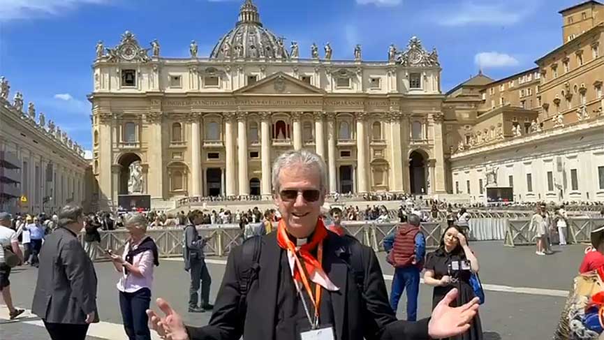 Archbishop Lépine Sends Greeting from Rome Amid Historic Days