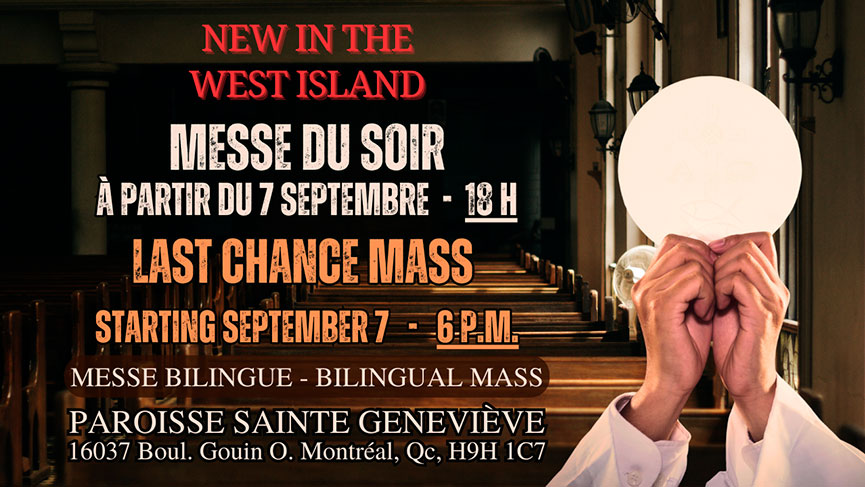 messe bilingue du soir—last chance mass