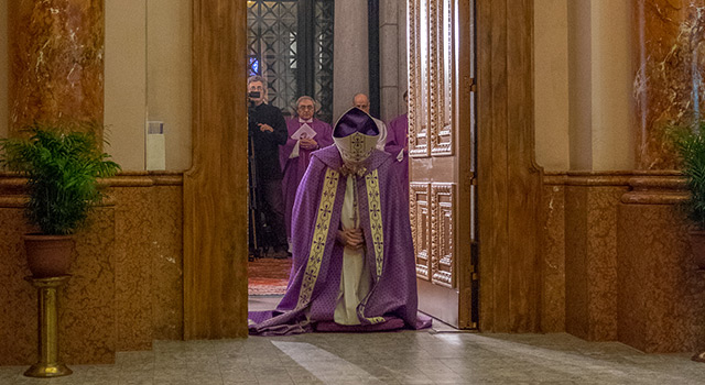 The Archbishop Opens a Door of Mercy