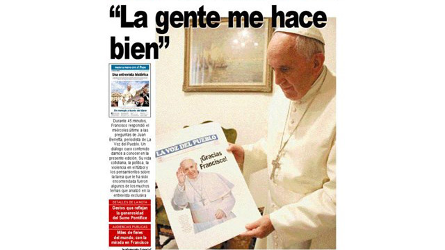 Pope speaks with open heart to Argentinean newspaper