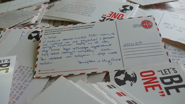 3,000 postcards for the young people of the Church in need