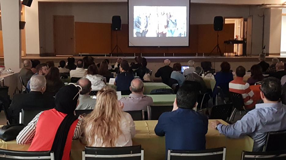 A sponsor prepared a photo presentation explaining the several stage of the process. 