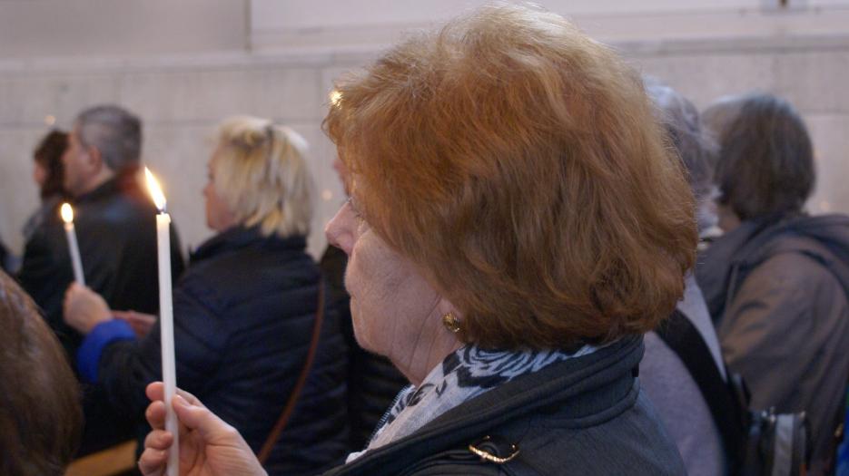 Prière. (Photo : Brigitte Bédard)