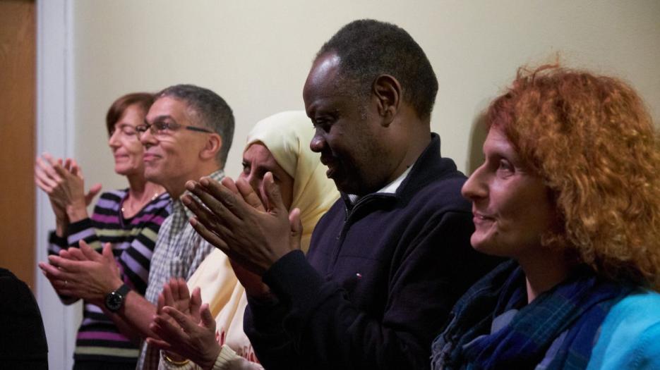 Happy people gives applauds of appreciation after hearing the testimonies. (Photo: Richard Maltais)