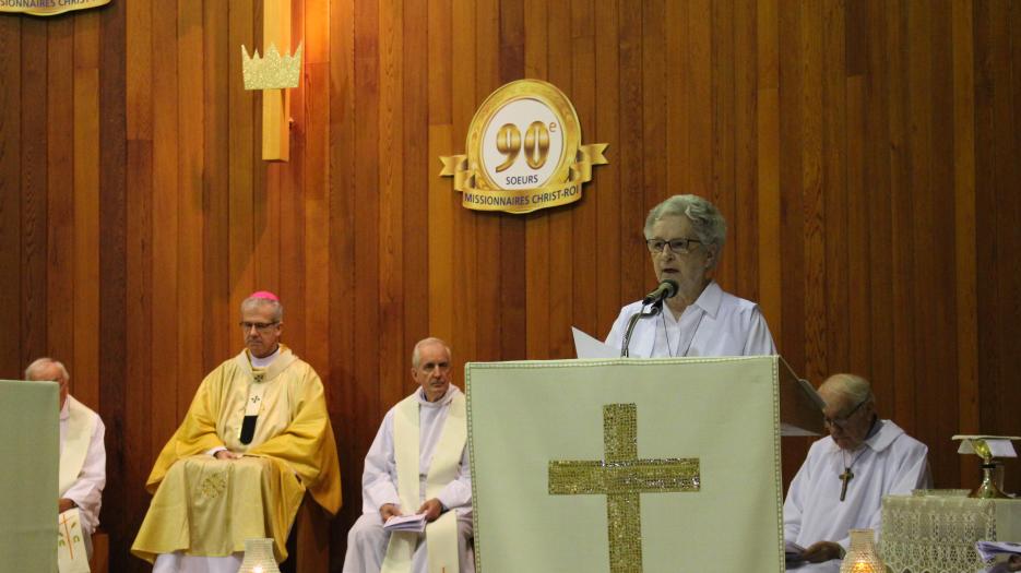 Superior general sister Claudette Morin, m,c,r.: “There is no doubt that Providence has always watched over us and guided, with his Son, the life of the congregation with much care and tenderness.”