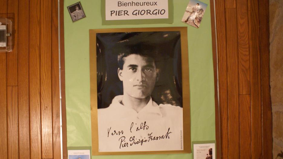 Coin de prière en l’honneur du bienheureux Pier Giorgio Frassati. (Photo : Brigitte Bédard)