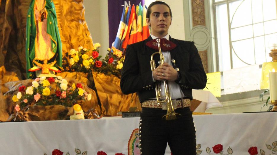 Trumpet player from the Mariachi Figueroa band. (Photo: Isabelle de Chateauvieux)