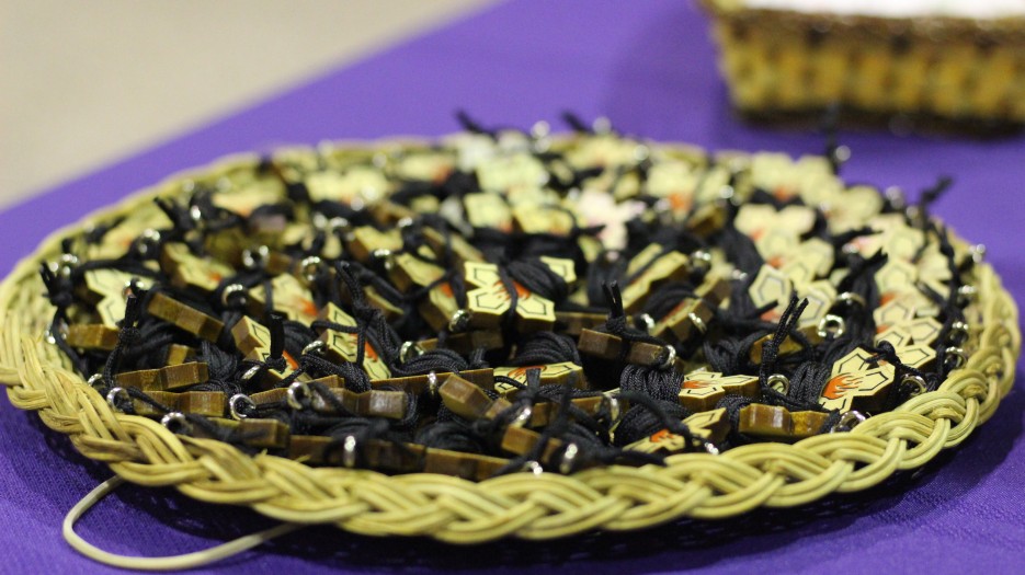 The crosses given at the end of the assembly (Photo: Isabelle de Chateauvieux)