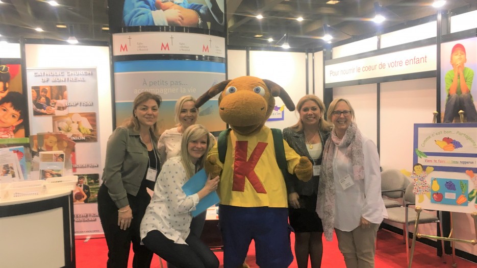 La mascotte du salon, Karibou sur le stand de l’Eglise Catholique de Montréal