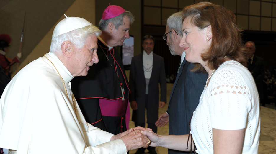 Benedict XVI and Annie Dorais of the Diocese of Montreal - June 2012