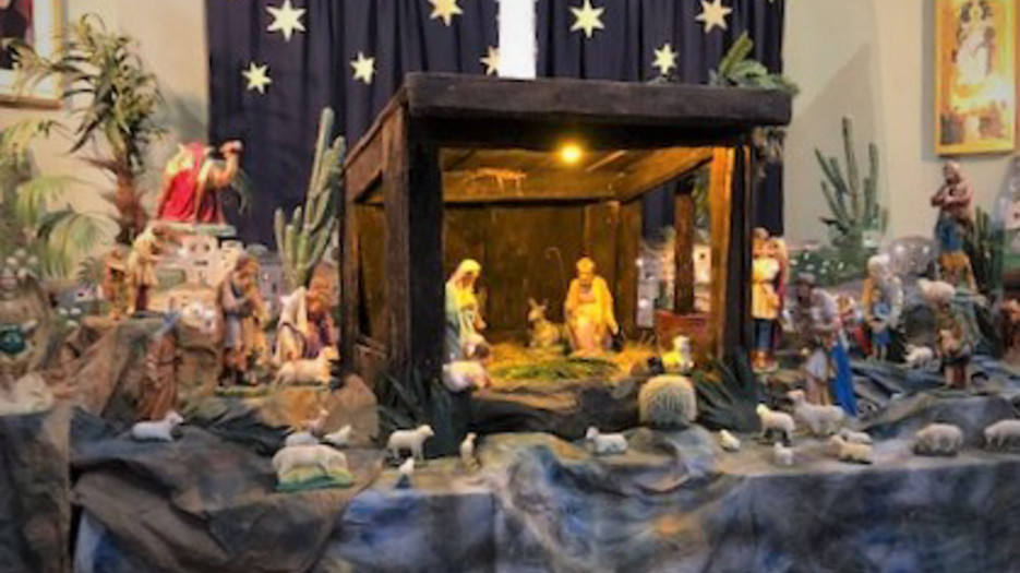 Nativity scenes at Chapelle Notre-Dame-de-Lourdes