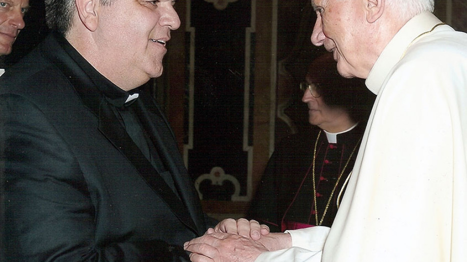 Benedict XVI and Father André Gagnon - May 2011