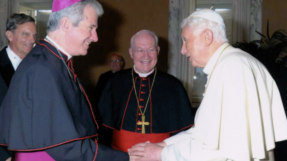 Benedict XVI and Most Reverend Christian Lépine Archbishop of the Diocese of Montreal